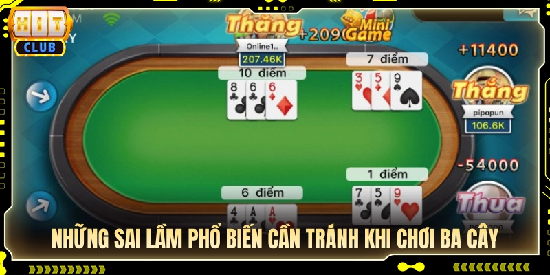 Các lỗi tai hại khiến cược thủ nhanh cháy túi khi đánh ba cây